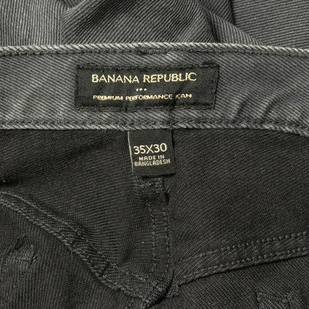 Banana Republic Premium Performance Black‎ Jeans 35x30 Stretch Slim Fit